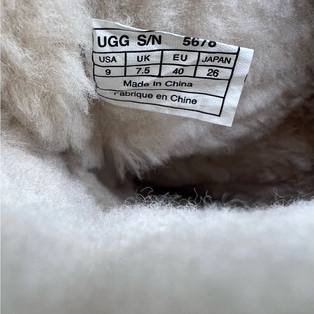 UGG Black Leather Shearling-Lined Mid-Calf Boots